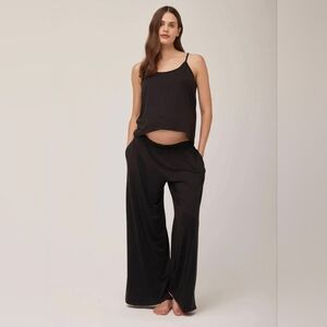 Bumpsuit Maternity Blended LINEN Wide-Leg Pants Small